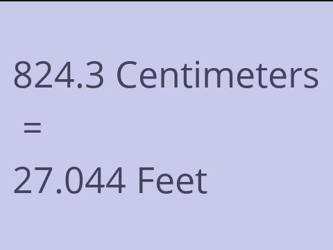 824.3 CM TO FEET