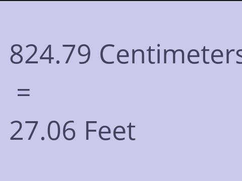 824.79 CM TO FEET