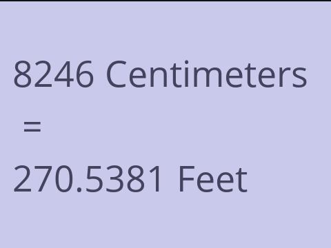 8246 CM TO FEET