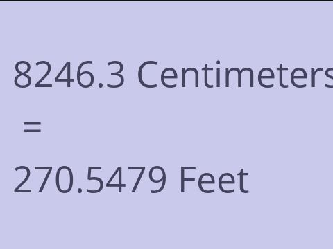 8246.3 CM TO FEET