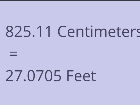 825.11 CM TO FEET