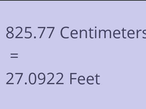 825.77 CM TO FEET