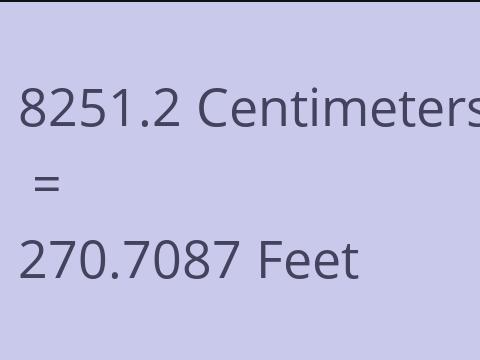 8251.2 CM TO FEET