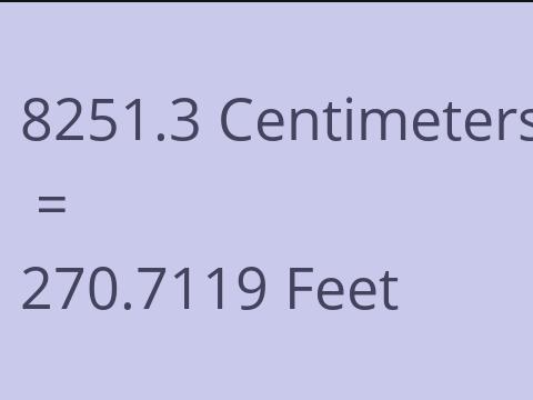 8251.3 CM TO FEET