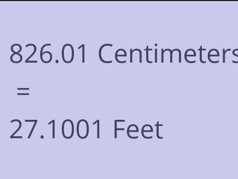 826.01 CM TO FEET