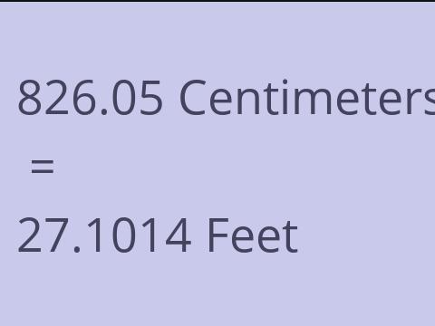 826.05 CM TO FEET