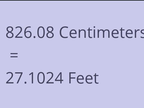 826.08 CM TO FEET