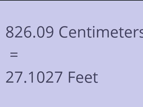 826.09 CM TO FEET