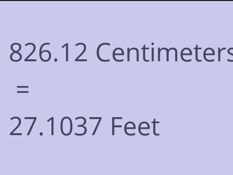 826.12 CM TO FEET