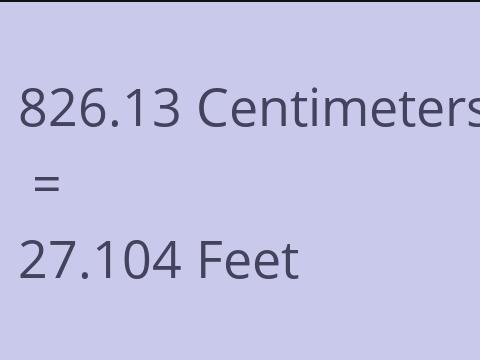 826.13 CM TO FEET