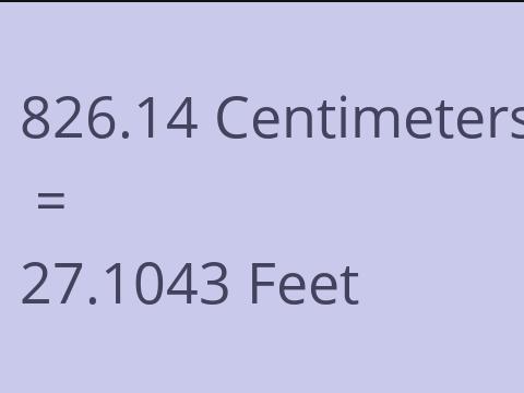 826.14 CM TO FEET