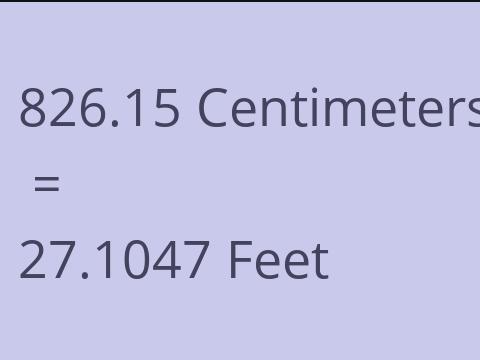 826.15 CM TO FEET