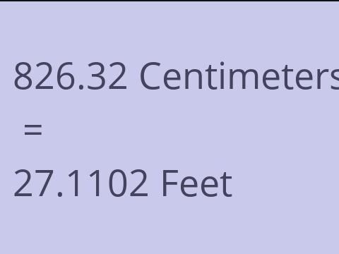 826.32 CM TO FEET