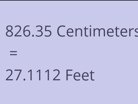 826.35 CM TO FEET