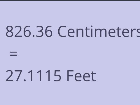 826.36 CM TO FEET