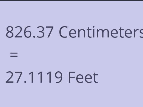 826.37 CM TO FEET