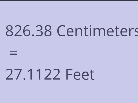 826.38 CM TO FEET