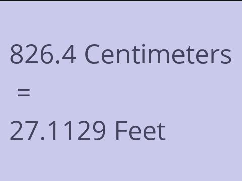 826.4 CM TO FEET