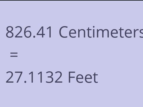 826.41 CM TO FEET