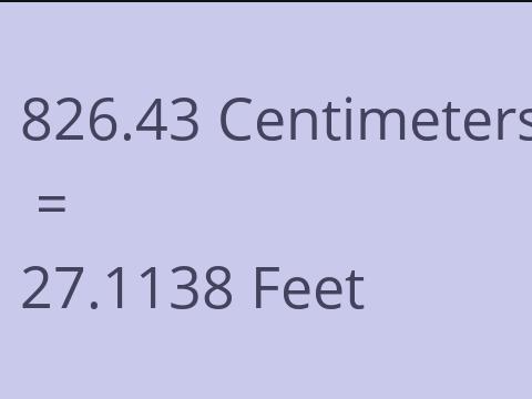 826.43 CM TO FEET