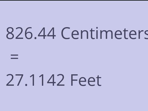 826.44 CM TO FEET