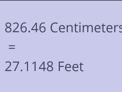 826.46 CM TO FEET