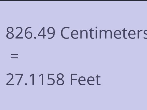 826.49 CM TO FEET