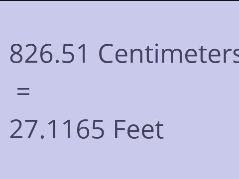 826.51 CM TO FEET