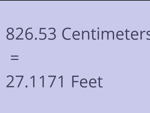 826.53 CM TO FEET