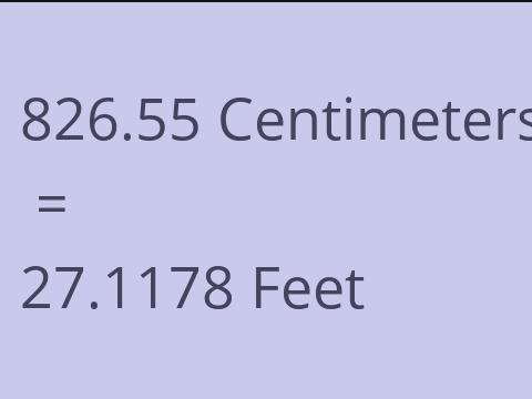 826.55 CM TO FEET