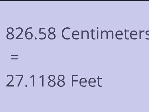 826.58 CM TO FEET