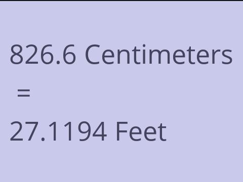 826.6 CM TO FEET