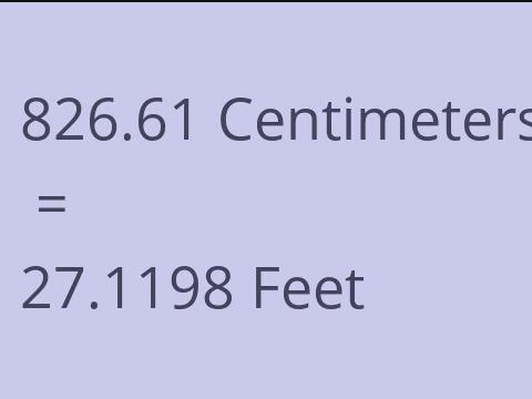 826.61 CM TO FEET