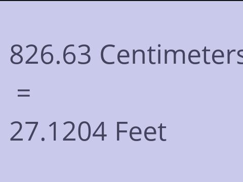 826.63 CM TO FEET