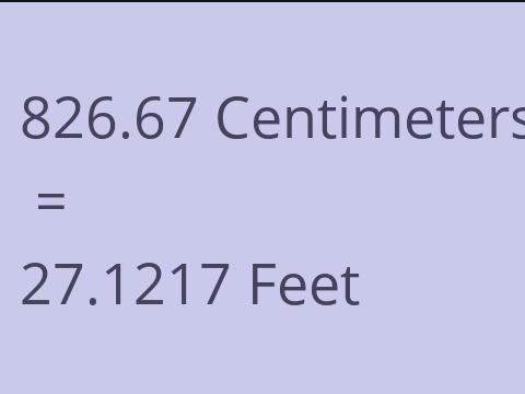 826.67 CM TO FEET