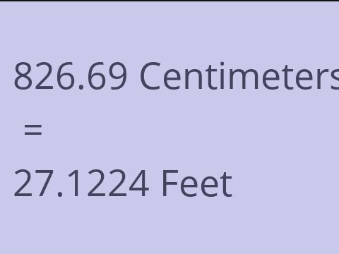 826.69 CM TO FEET