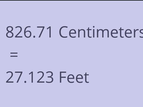 826.71 CM TO FEET