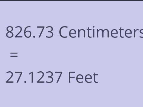 826.73 CM TO FEET