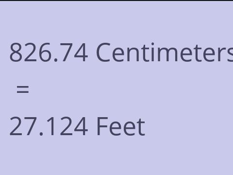 826.74 CM TO FEET