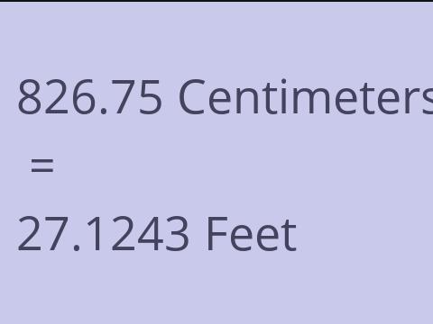 826.75 CM TO FEET