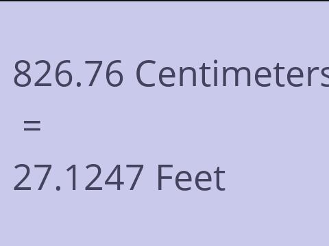 826.76 CM TO FEET