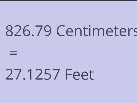 826.79 CM TO FEET