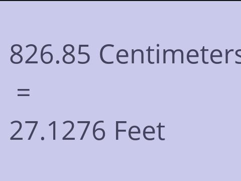 826.85 CM TO FEET