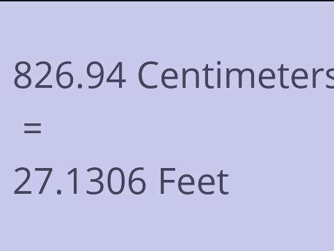 826.94 CM TO FEET