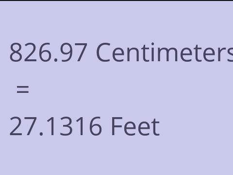 826.97 CM TO FEET