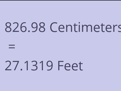 826.98 CM TO FEET