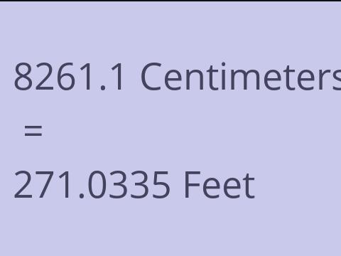 8261.1 CM TO FEET