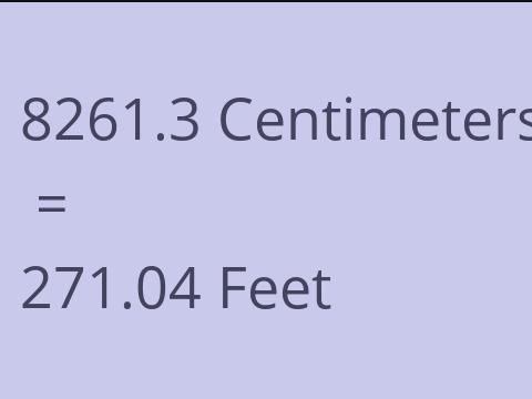 8261.3 CM TO FEET
