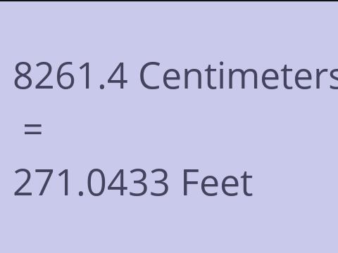 8261.4 CM TO FEET