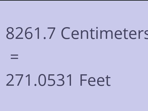 8261.7 CM TO FEET